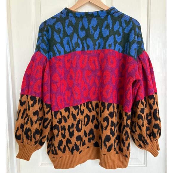 FARM Rio Multicolor Leopard Print Cardigan - Picture 3 of 5